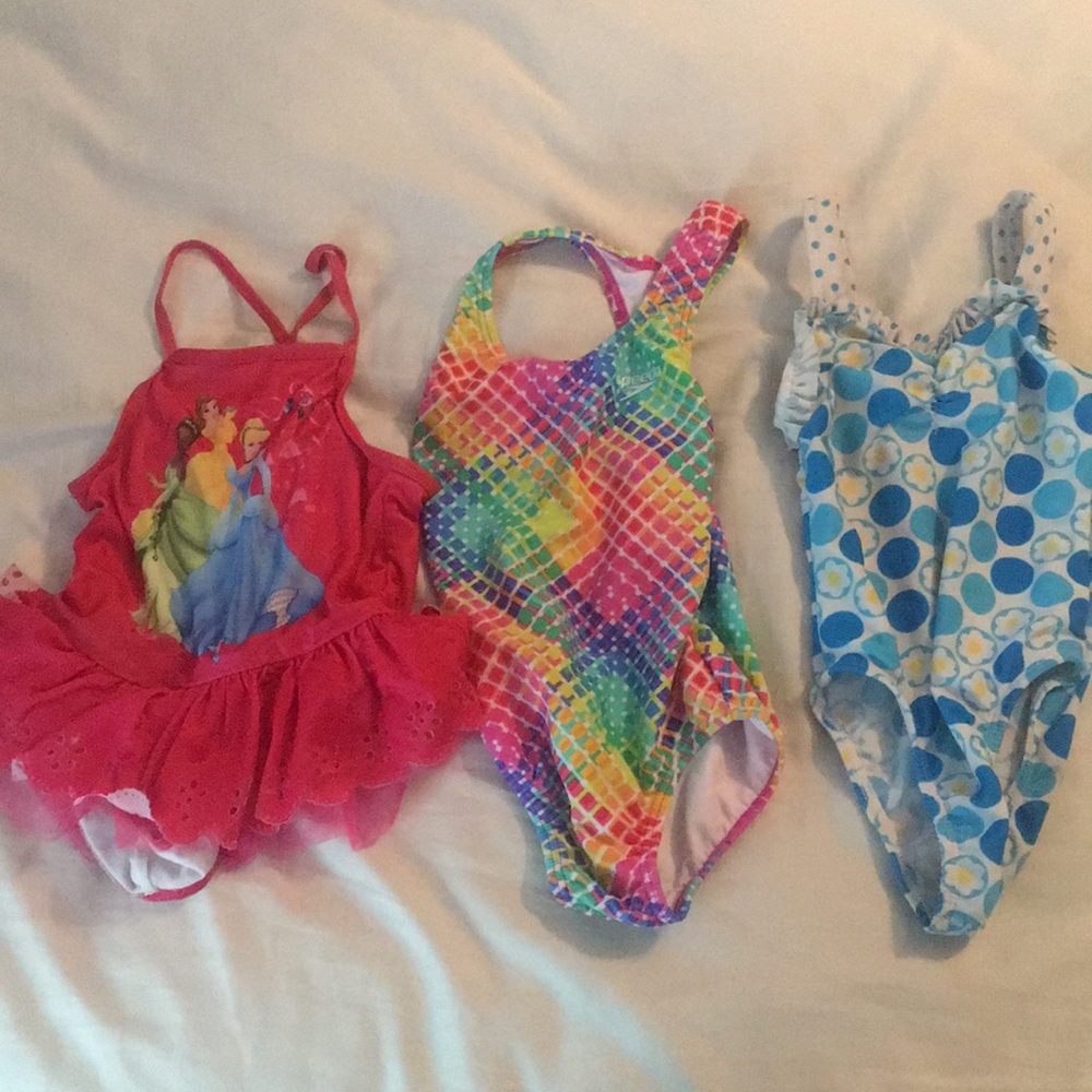 Lot of 3 4T girls bathing suits
